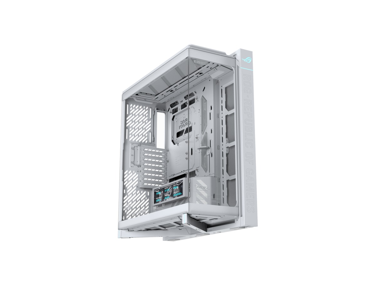 ASUS ROG Cronox ARGB WHITE GR801 CURVE TG E-ATX Case, Curve Tempered Glass Side Panel thumbnail 2