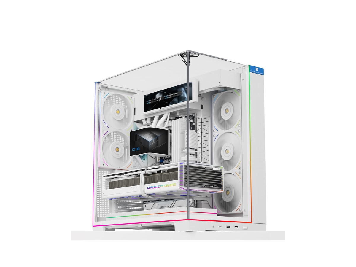 Thermalright A70 ARGB ATX Case, 3x Tempered Glass Side Panels White