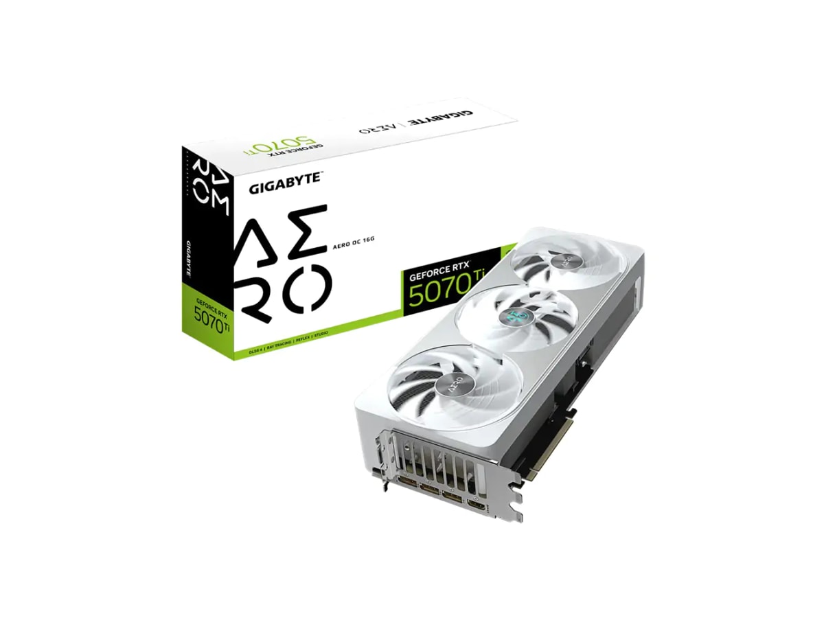 Gigabyte GeForce RTX 5070 Ti Aero OC 16G Graphics Card (GV-N507TAERO OC-16GD)