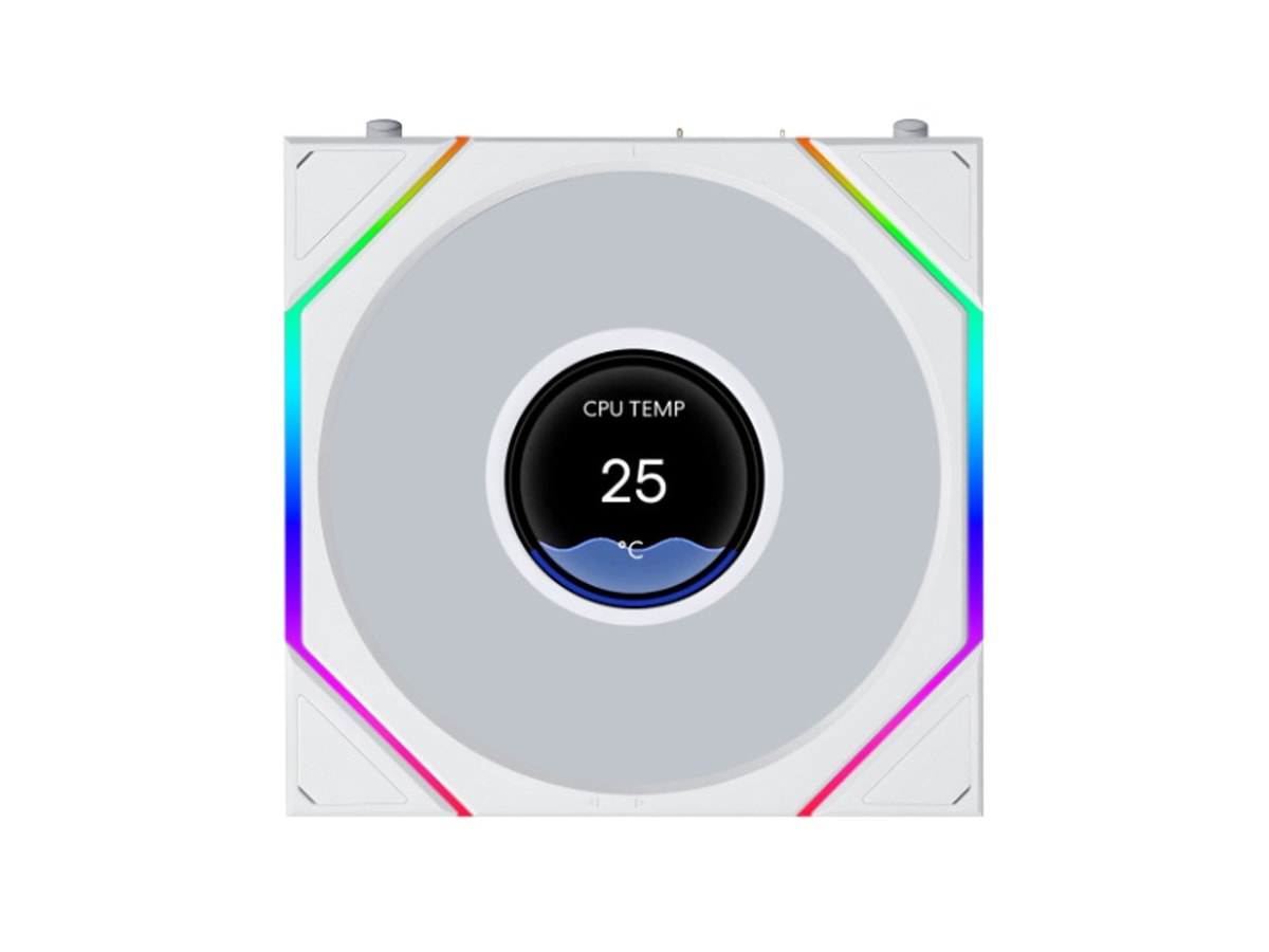 Lian Li UNI FAN TL LCD FLEX 2.4GHz ARGB Wireless 120mm Fan - White (1-Pack)