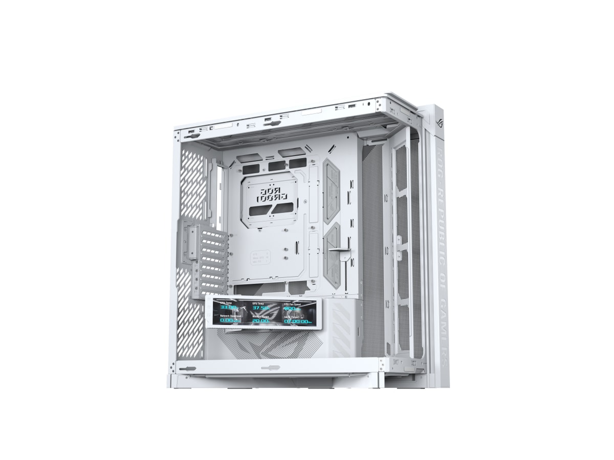 ASUS ROG Cronox ARGB WHITE GR801 CURVE TG E-ATX Case, Curve Tempered Glass Side Panel thumbnail 3