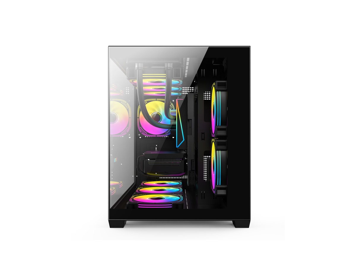 G1 285M-A Panoramic 360mm mATX Case – Black （No fans） thumbnail 4