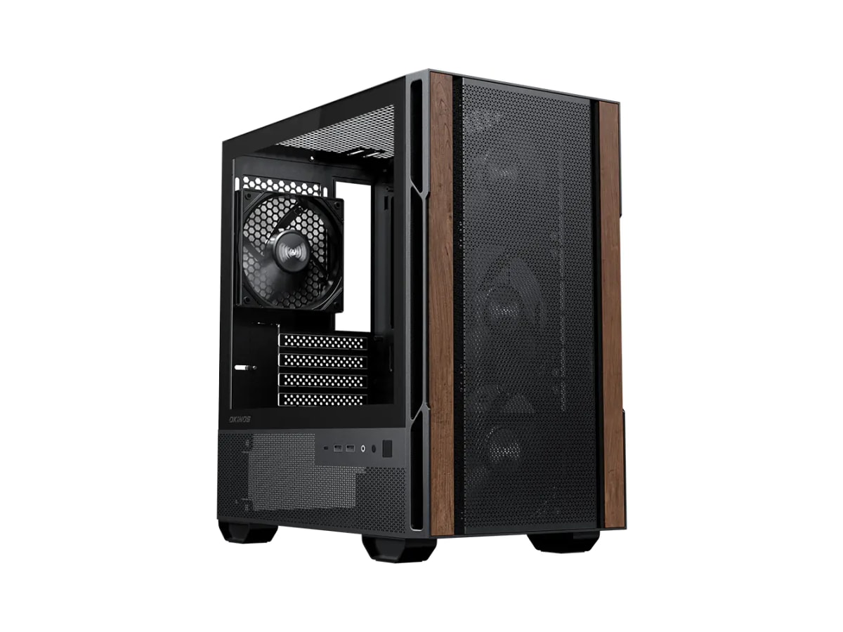 Okinos Cypress 3 Genuine Walnut Wood Mid Tower Micro ATX Case
