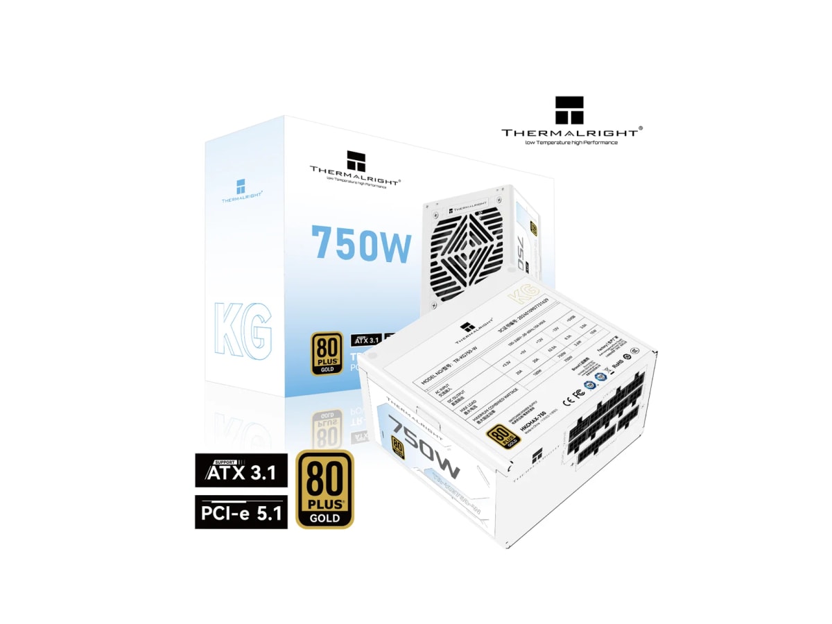 Thermalright TR-KG750W Gold Medal Fully Modular PC Power Supplies ATX3.1 PCI-E 5.1 PSU Power Supply 750W