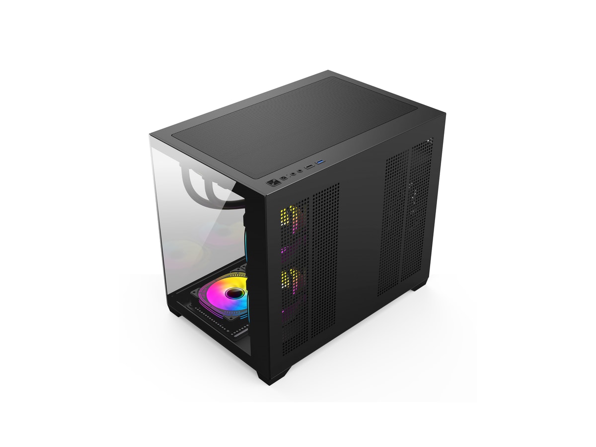 G1 285M-A Panoramic 360mm mATX Case – Black （No fans） thumbnail 3