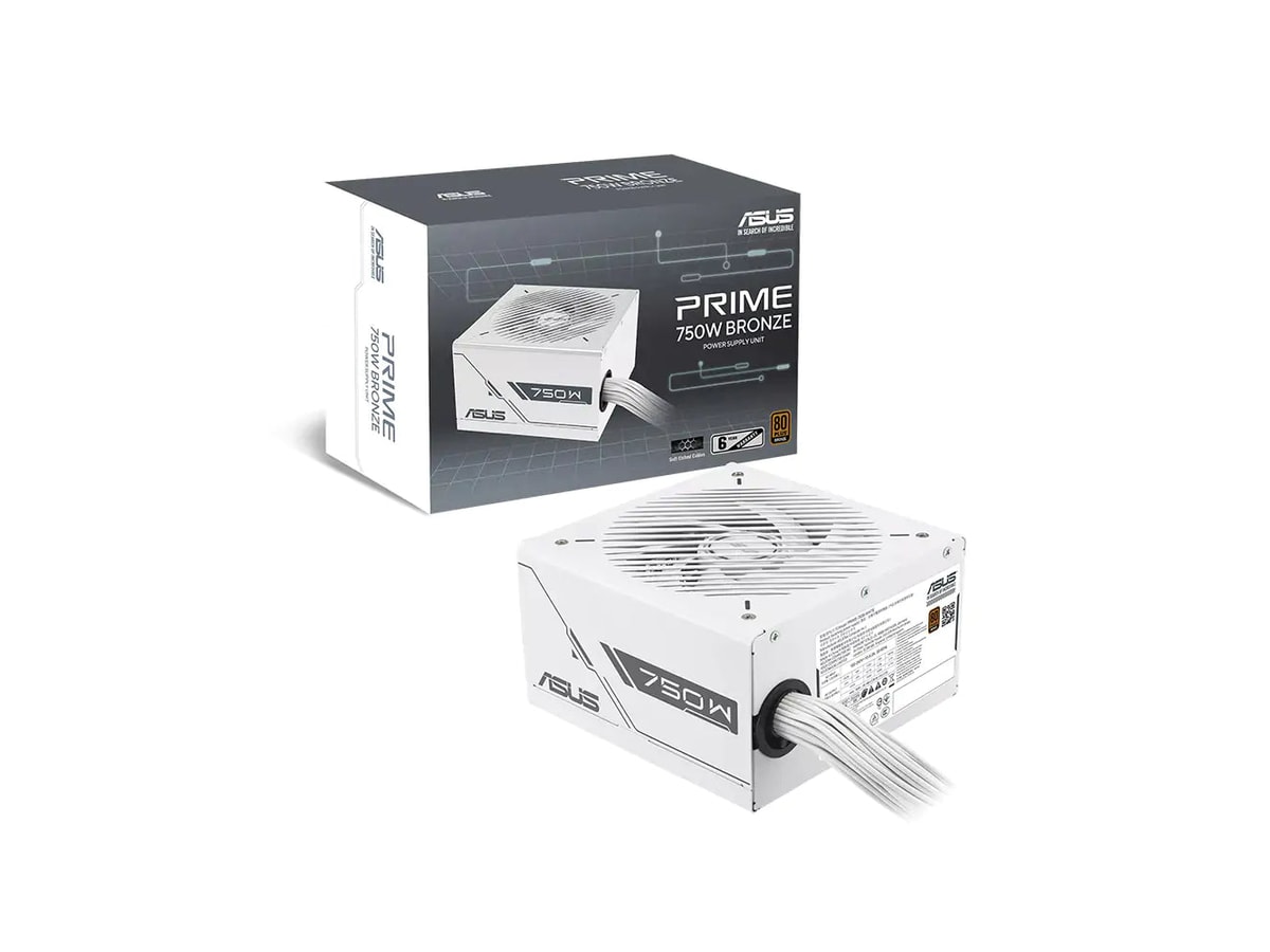 Asus Prime 750W 80+ Bronze ATX Power Supply - White