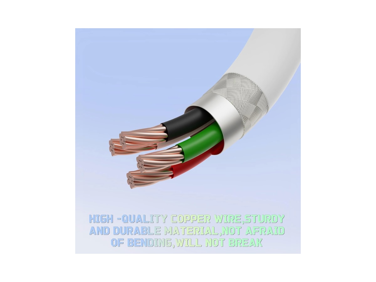 Attack Shark C01 Ultra Custom Coiled USB C to A Cable for Mechanical Keyboard,RGB Light Plug,Double-Sleeved Gaming Cable with Detachable Metal Aviator,for Popular Gaming Consoles Keyboard Mouse-White thumbnail 8