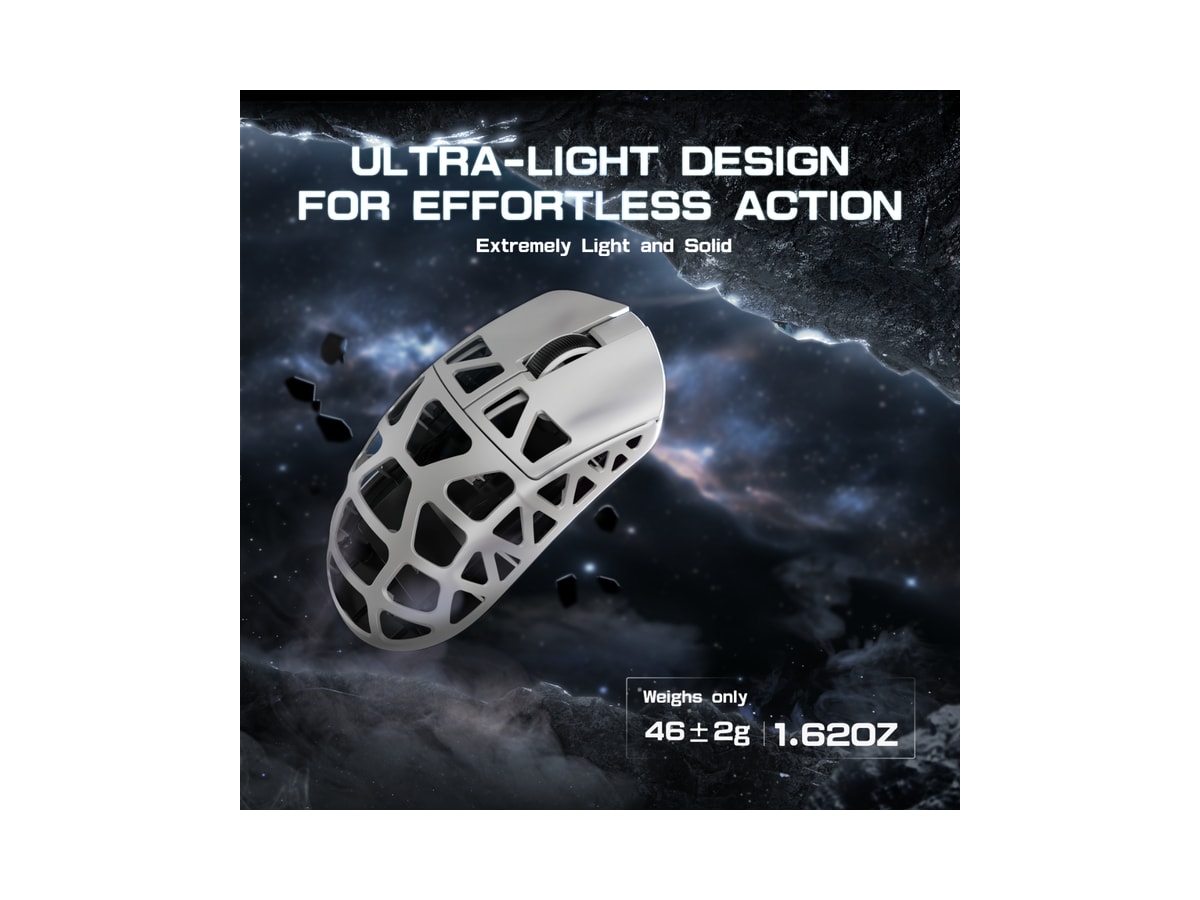 ATTACK SHARK R3 Magnesium Alloy Gaming Mouse 8K - White thumbnail 2