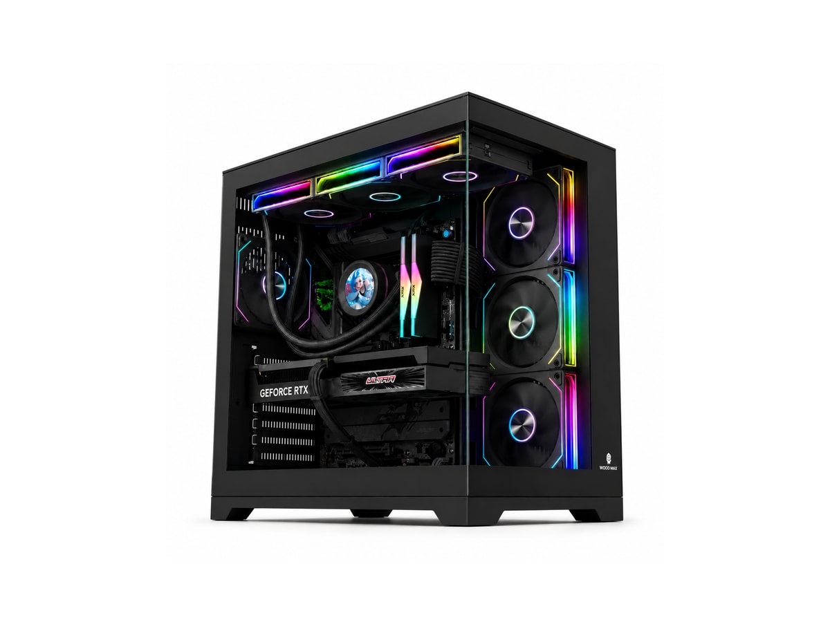 WJ ATX Open-view case - Black