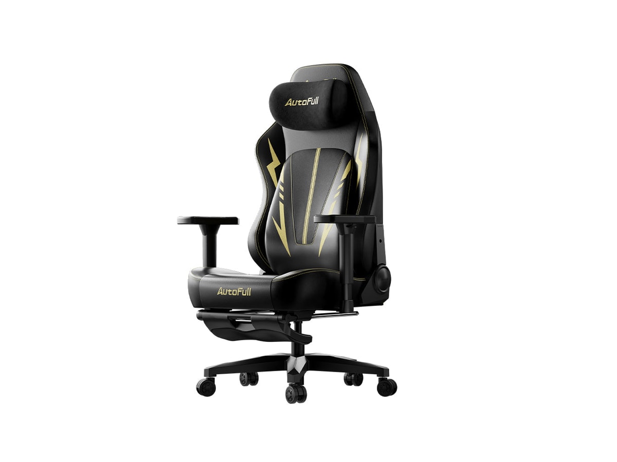 AutoFull C3 Pro Gaming Chair - Black & Gold (AFYC306SSB)