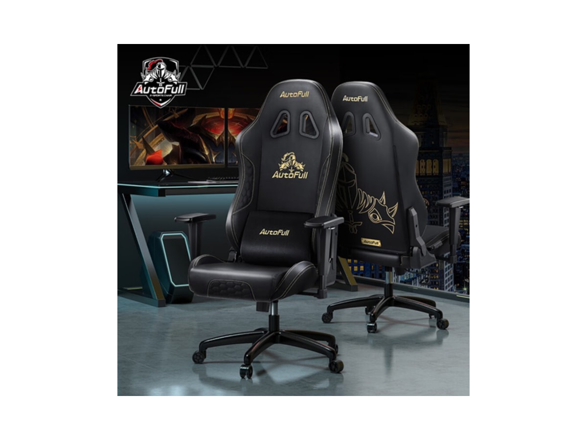 AutoFull C3 Pro Gaming Chair - Black & Gold (AFYC306SSB) thumbnail 3