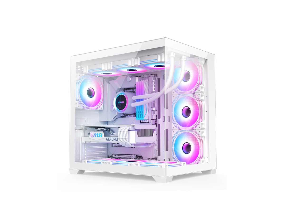 G1 285A Panoramic ATX Case – White