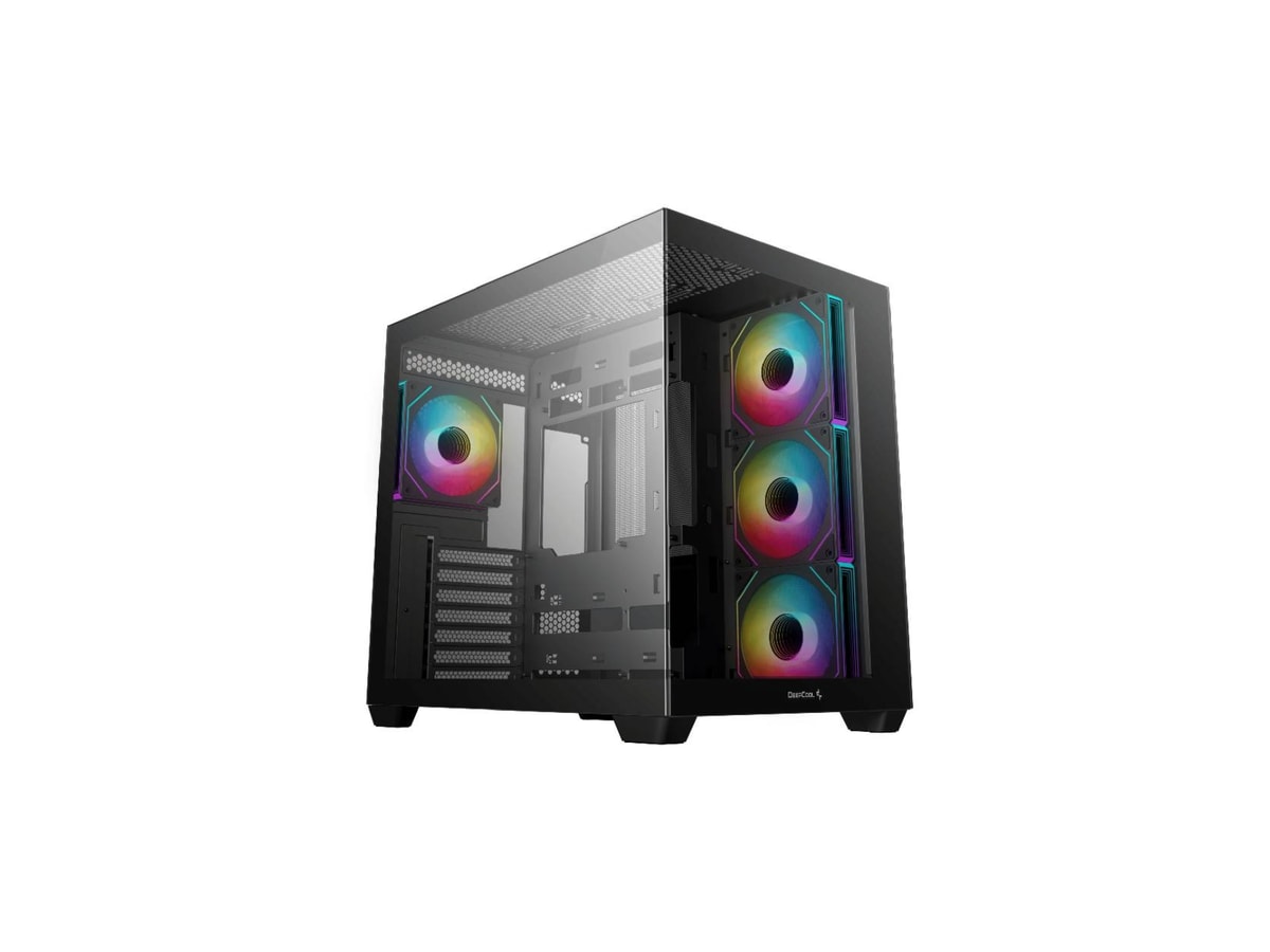 Deepcool CG530 4F Tempered Glass Mid-Tower Case - Black
