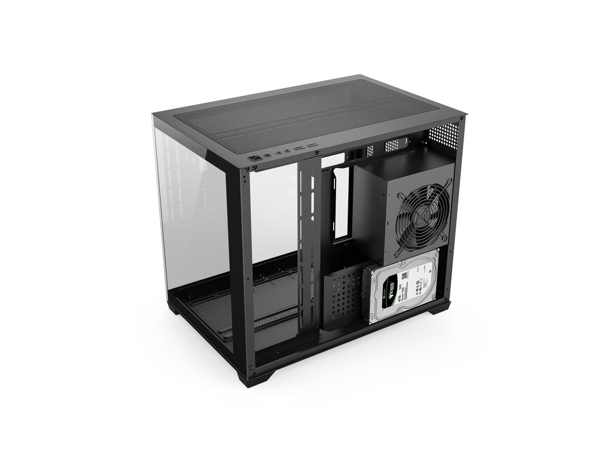 G1 285M-A Panoramic 360mm mATX Case – Black （No fans） thumbnail 7