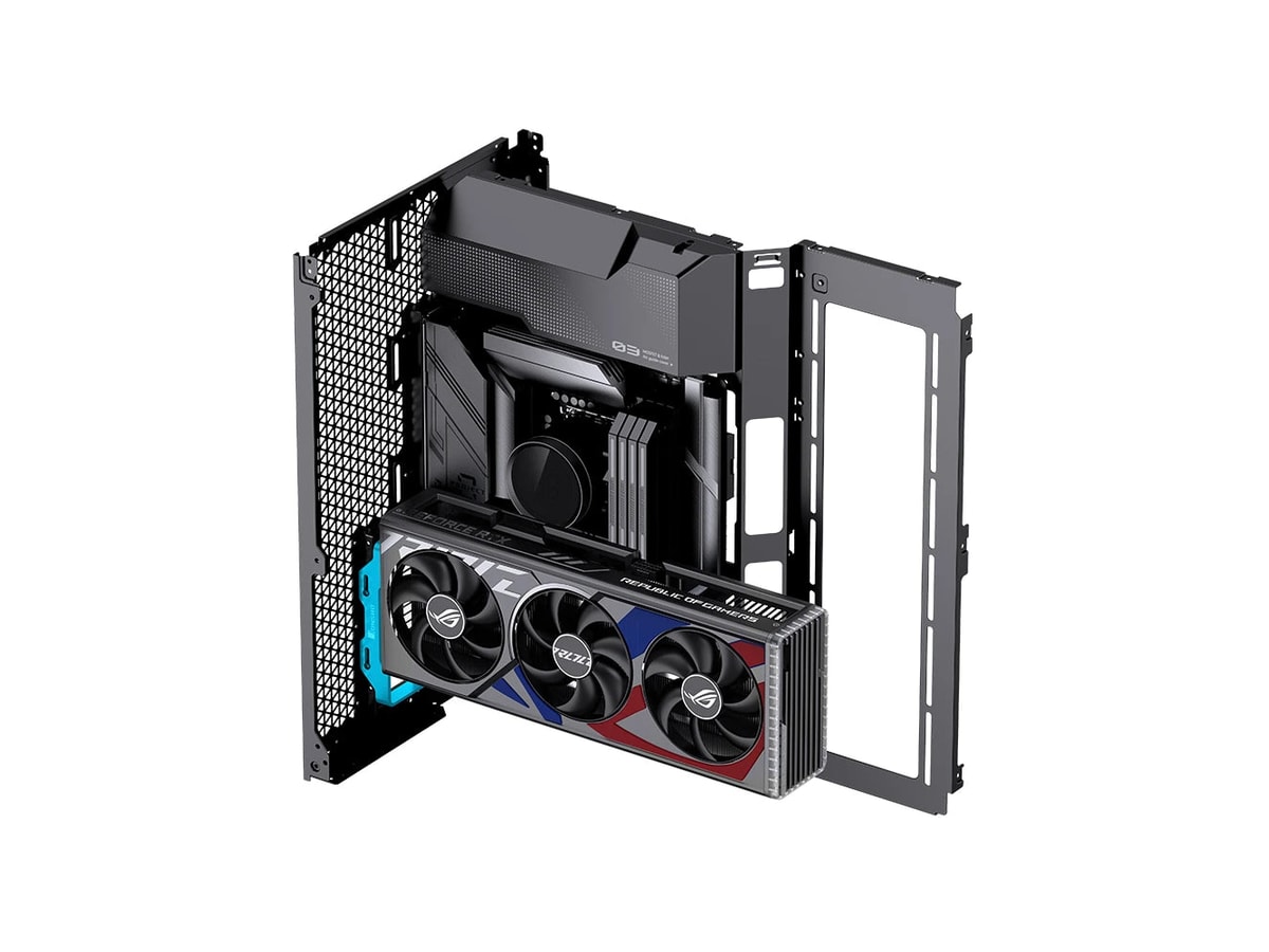 JONSBO A50 Aluminum GPU Vertical Mount Bracket Kit Standard 175mm PCle5.0 Graphics Card Extension Cable For ATX PC Case thumbnail 3