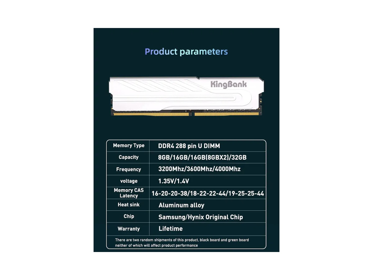 Kingbank KJXS 16GB 3200MHz CL16  DDR4 (1x16gb) thumbnail 6