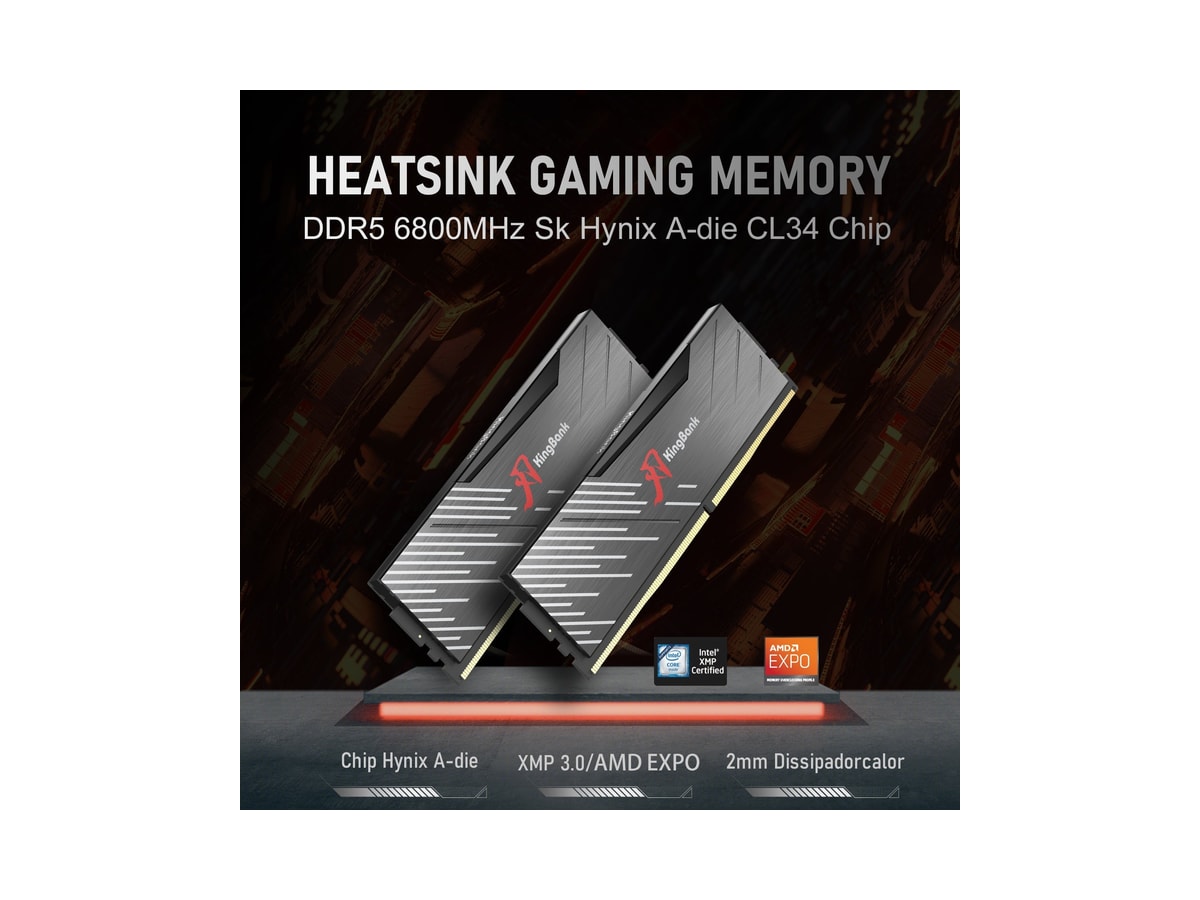 Kingbank KRXB DDR5 6000MHz 16GB CL36 UDIMM Black thumbnail 5