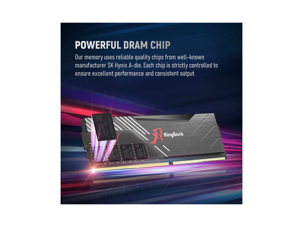 Kingbank KRXB DDR5 6000MHz 16GB CL36 UDIMM Black thumbnail 8