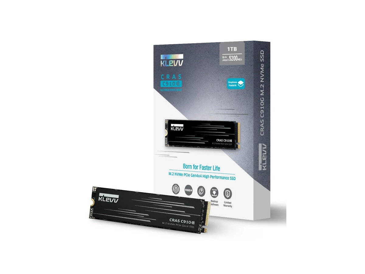 KLEVV CRAS C910G 1TB PCIe 4.0 NVMe M.2 2280 SSD