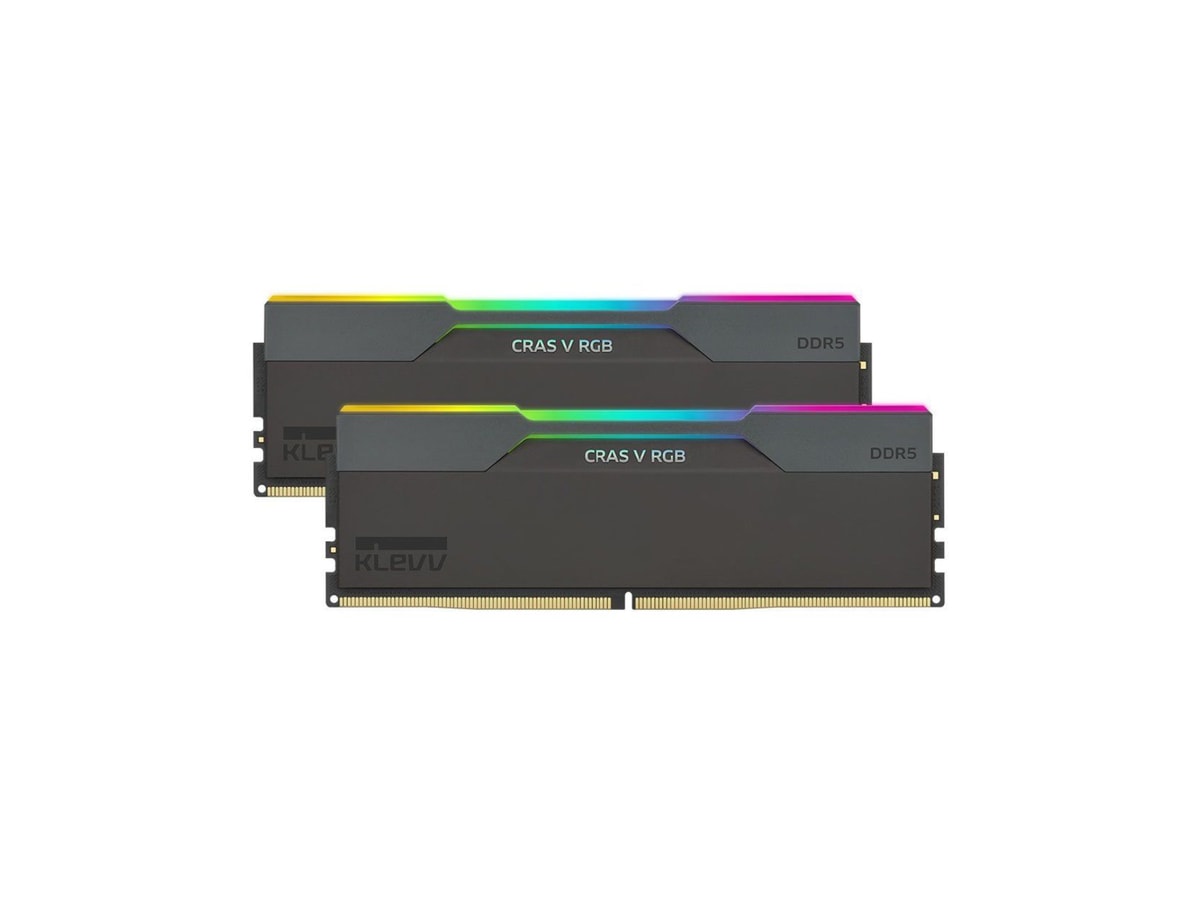 Klevv CRAS V RGB 64GB (2 x 32GB) DDR5 6000MHz CL30 Desktop RAM - Obsidian Black (not for Intel Ultra)