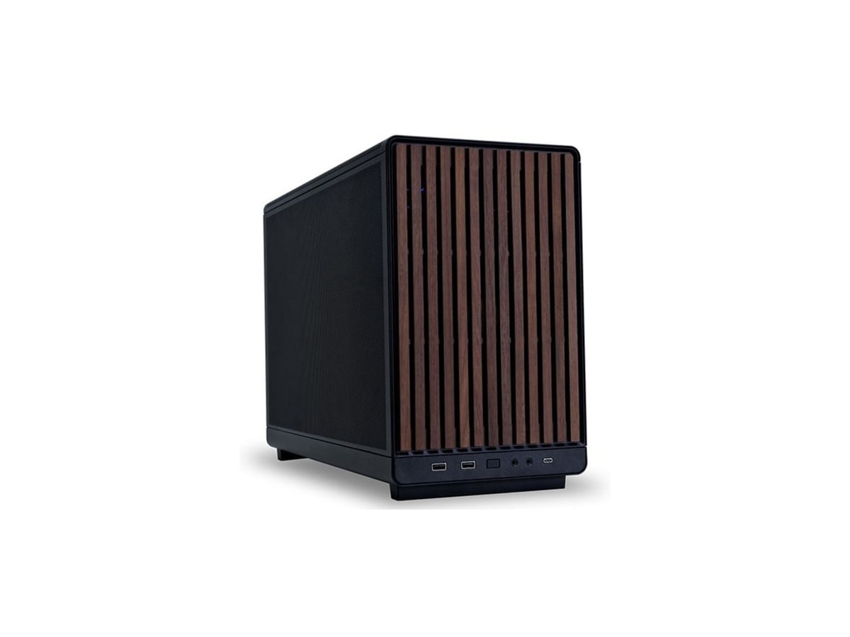 Lian Li DAN A3-mATX Micro Form Factor Micro-ATX Case - Black (Wood Edition)