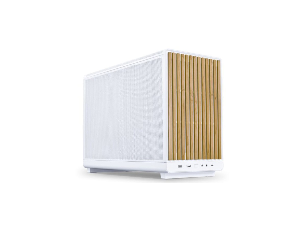 Lian Li DAN A3-mATX Micro Form Factor Micro-ATX Case - White (Wood Edition)
