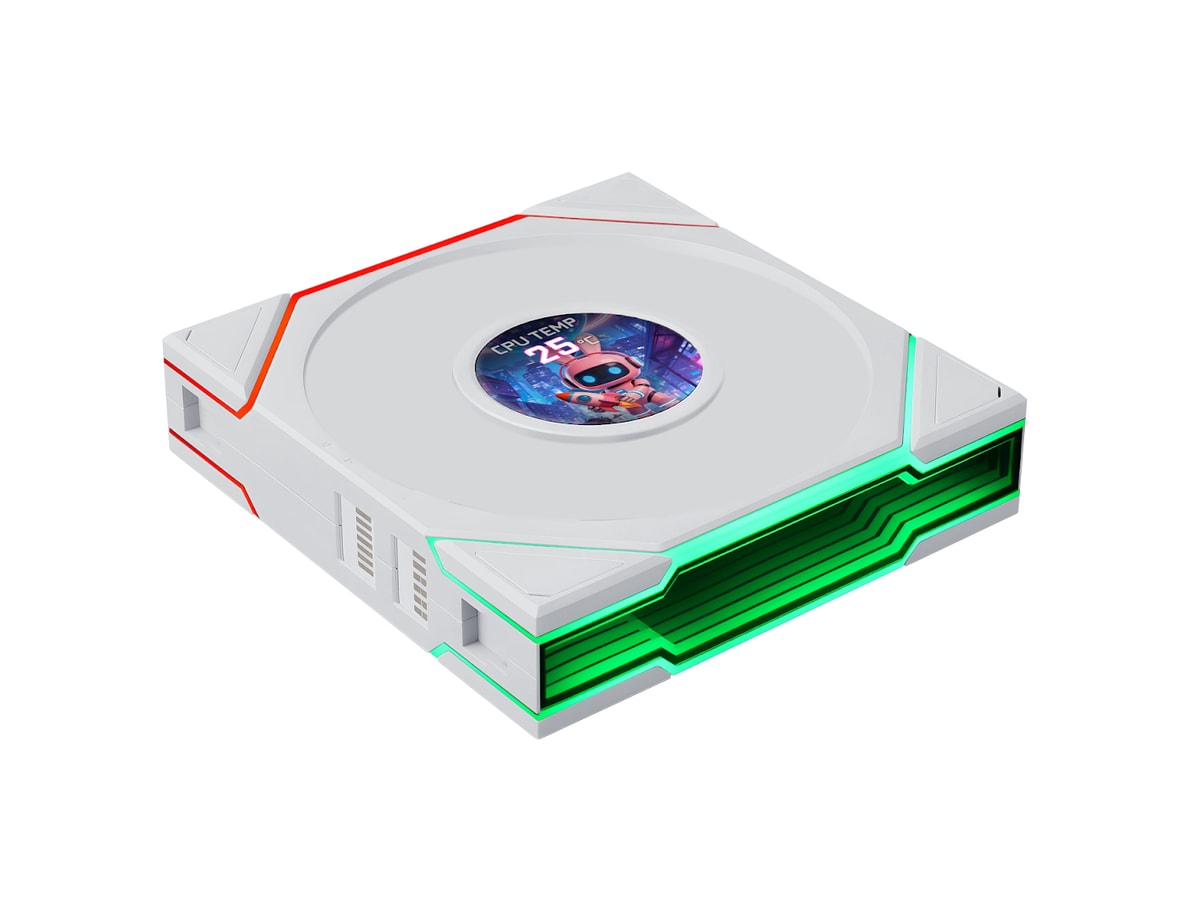 Lian Li UNI FAN TL LCD FLEX 2.4GHz ARGB Wireless 120mm Reverse Fan - White (1-Pack) thumbnail 2