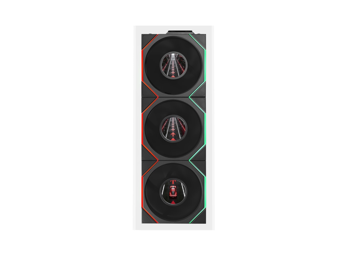 Lian Li UNI FAN TL LCD FLEX 2.4GHz ARGB Wireless 120mm Fan - Black (3-Pack) thumbnail 3