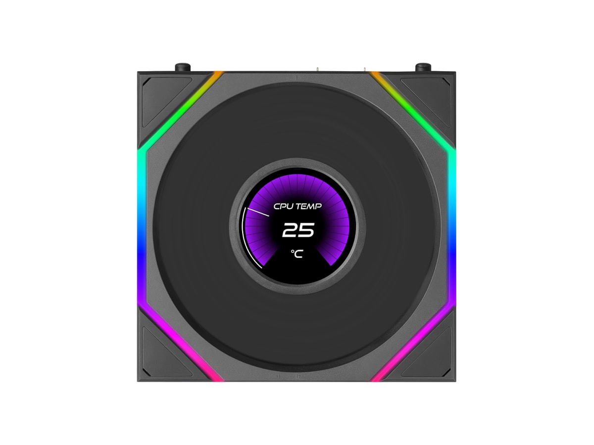 Lian Li UNI FAN TL LCD FLEX 2.4GHz ARGB Wireless 120mm Fan - Black (1-Pack)
