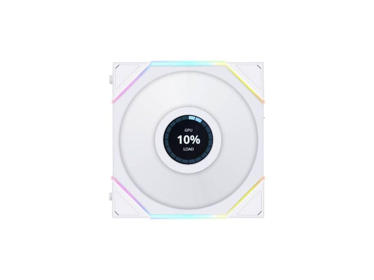 Lian Li Uni Fan TL120 LCD Reverse Wireless ARGB 120mm Fan - White (1-Pack)