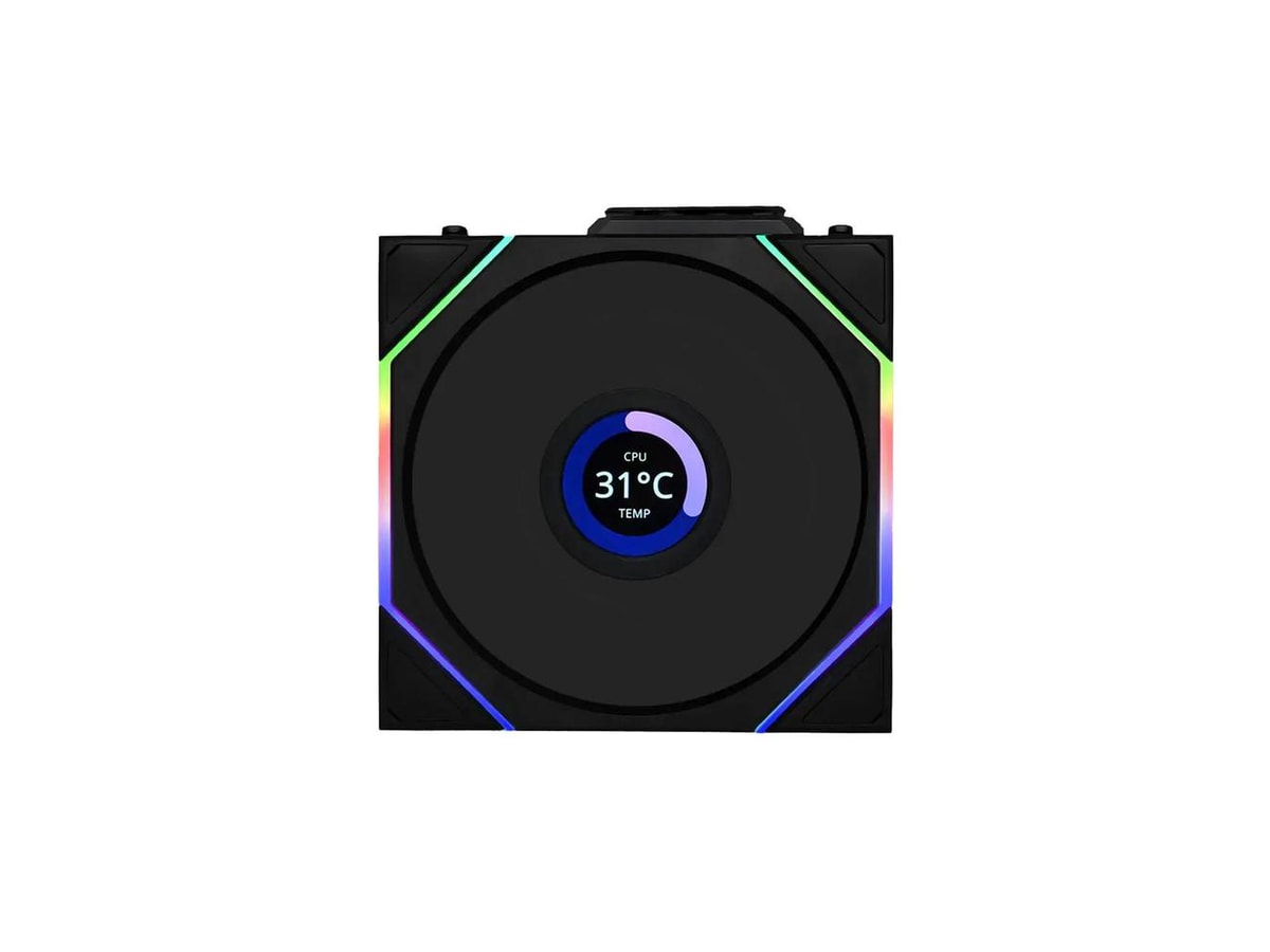 Lian Li Uni Fan TL120 LCD Wireless ARGB 120mm Fan - Black (1-Pack)