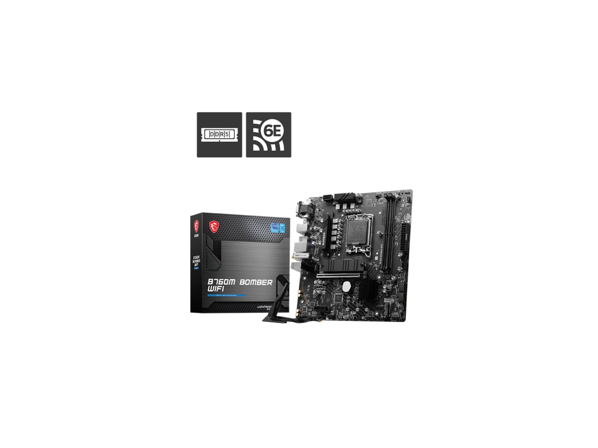 MSI B760M BOMBER WIFI DDR5 Intel LGA 1700 Micro-ATX Motherboard