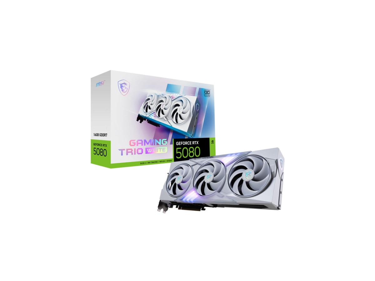 MSI GeForce RTX 5080 16GB GDDR7 GAMING TRIO OC WHITE