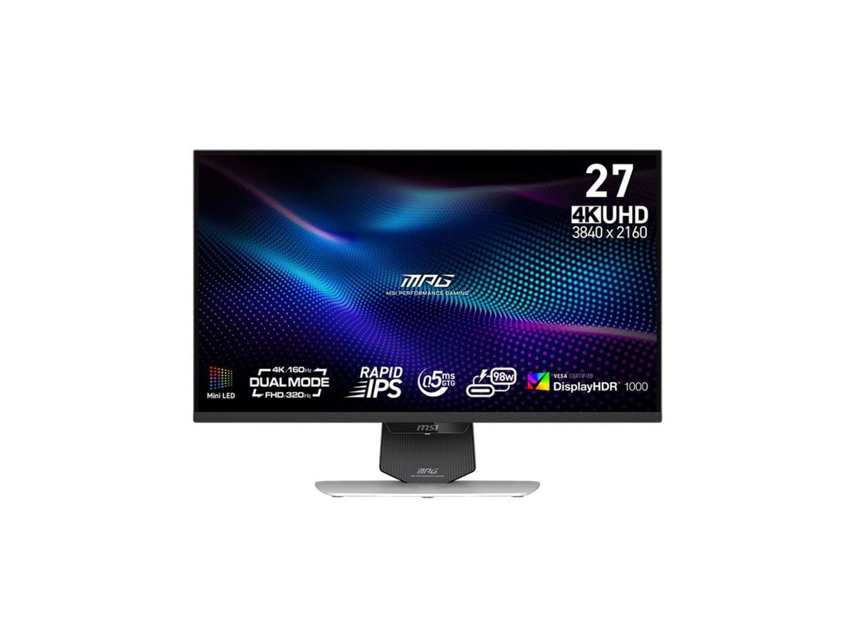 MSI MPG 274URDFW E16M 27" UHD 160Hz / FHD 320Hz Dual Mode IPS Adaptive-Sync Gaming Monitor