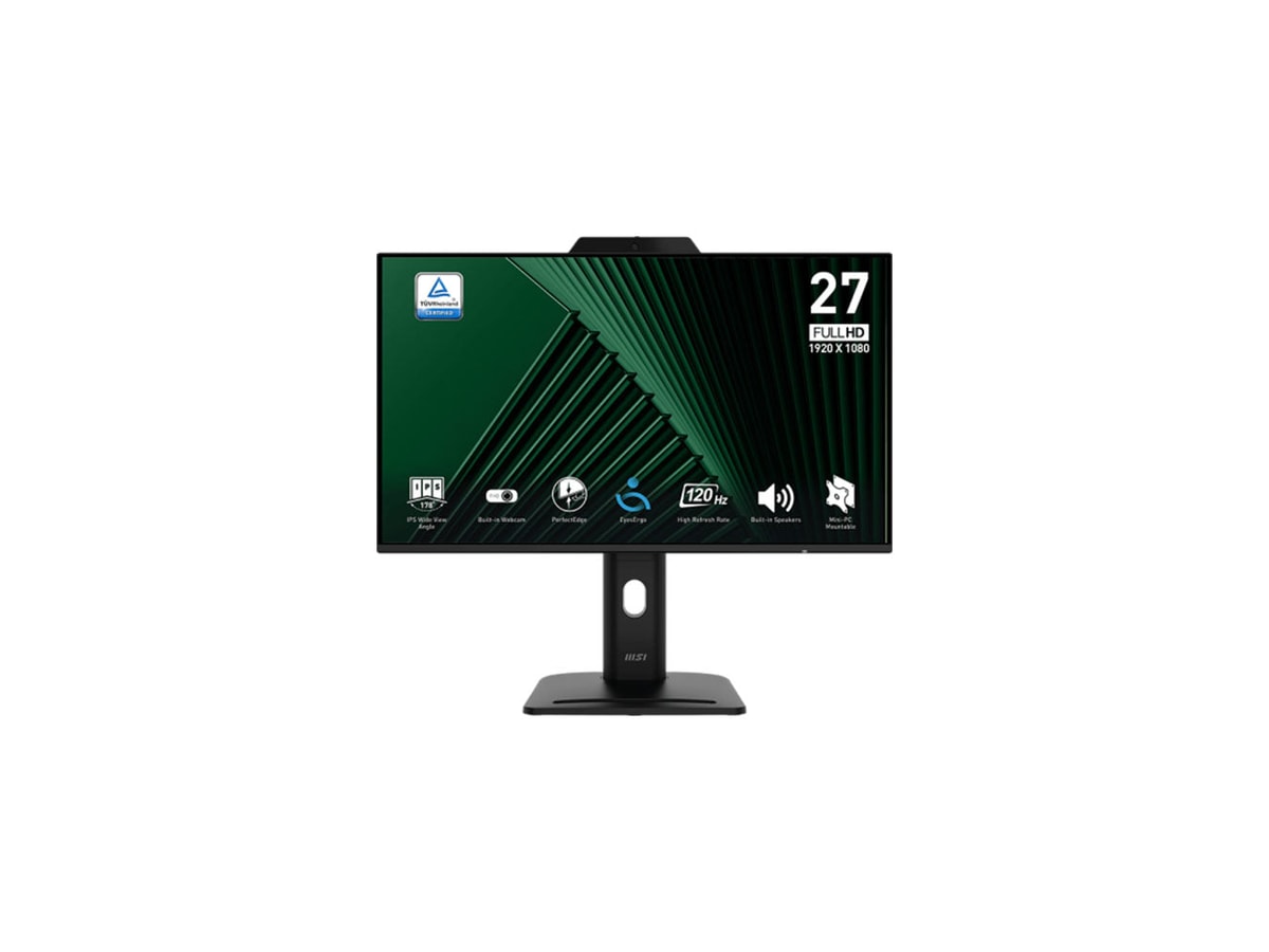 MSI PRO MP272PMG 27-inch 120Hz FHD Height Adjustable Monitor with Webcam and Speakers