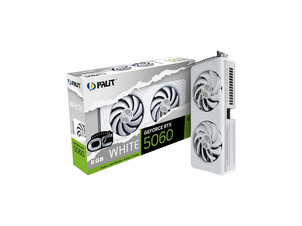 Palit GeForce RTX 5060 White OC GDDR7 8GB Graphics Card