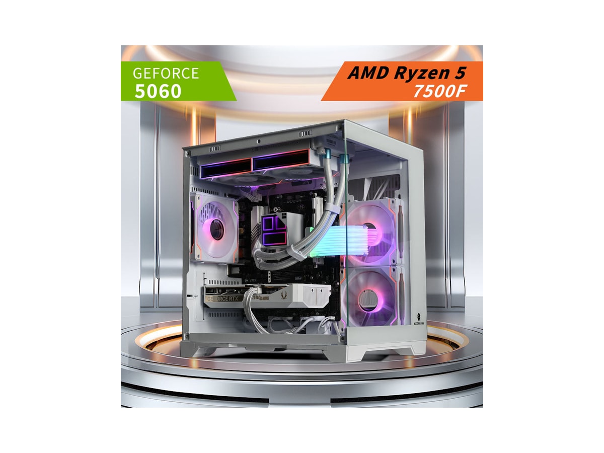 RYZEN 5 9600x | RTX 5060 | Liquid Cooled White Rgb Gaming Pc
