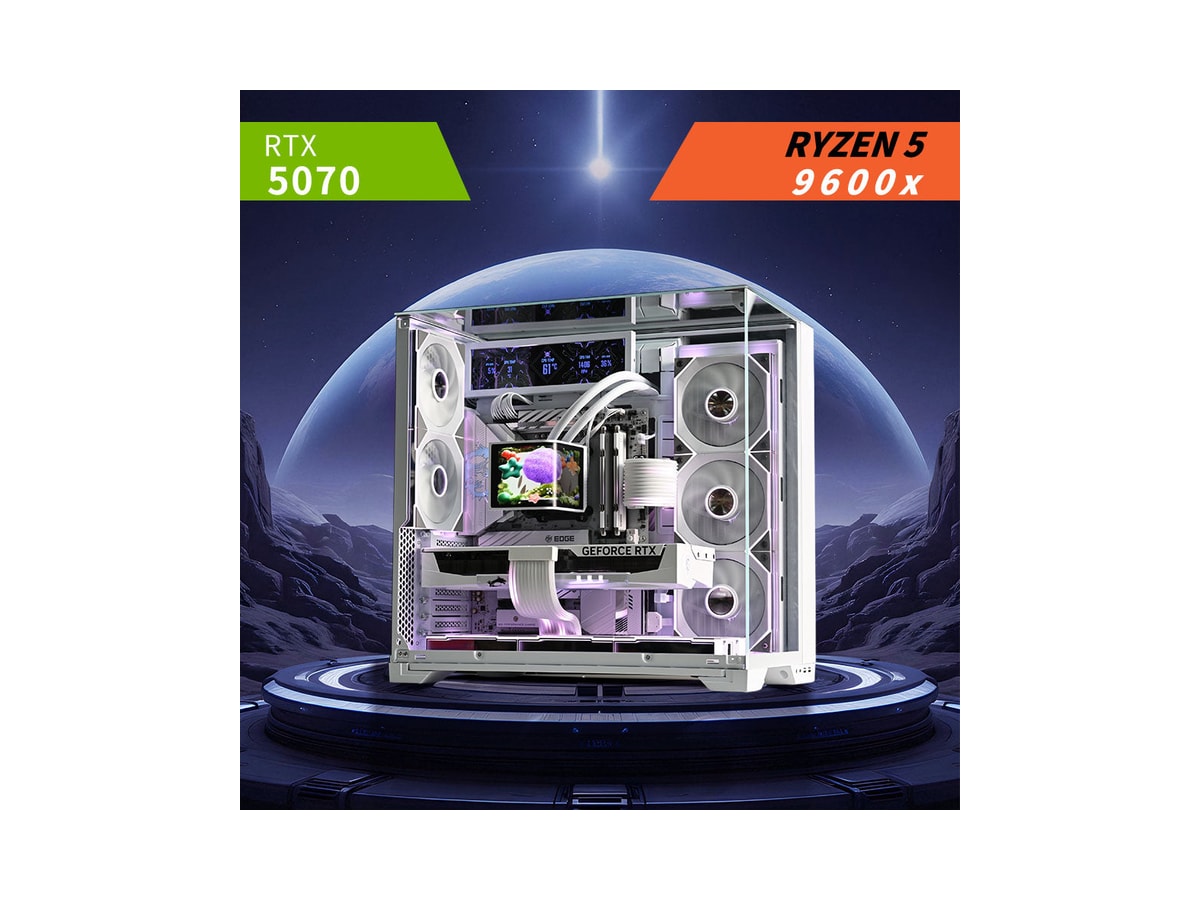RYZEN 5 9600x | RTX 5070 | Liquid Cooled White Gaming PC