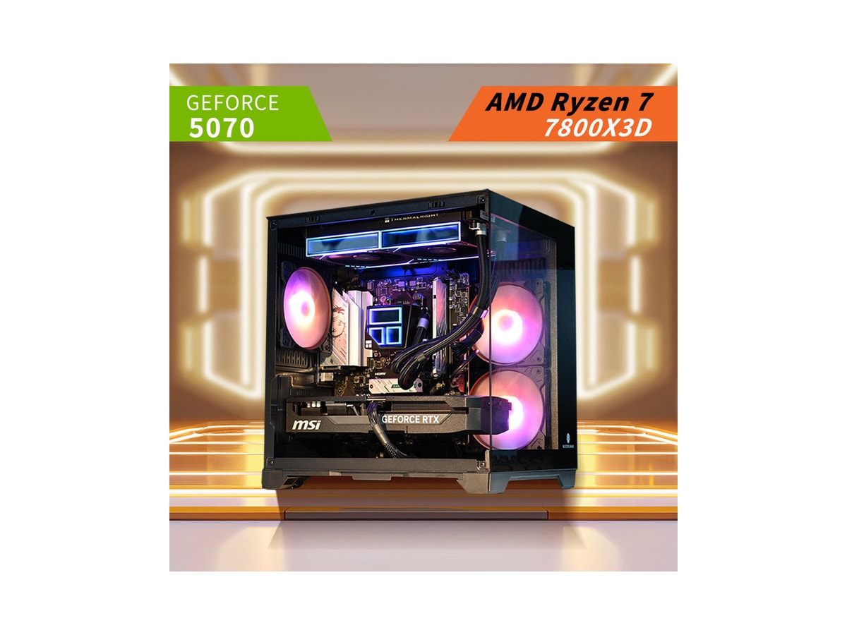 RYZEN 7 7800X3D | RTX 5070 | High-End Liquid Cooled Gaming Pc (Advanced powered by MSI)