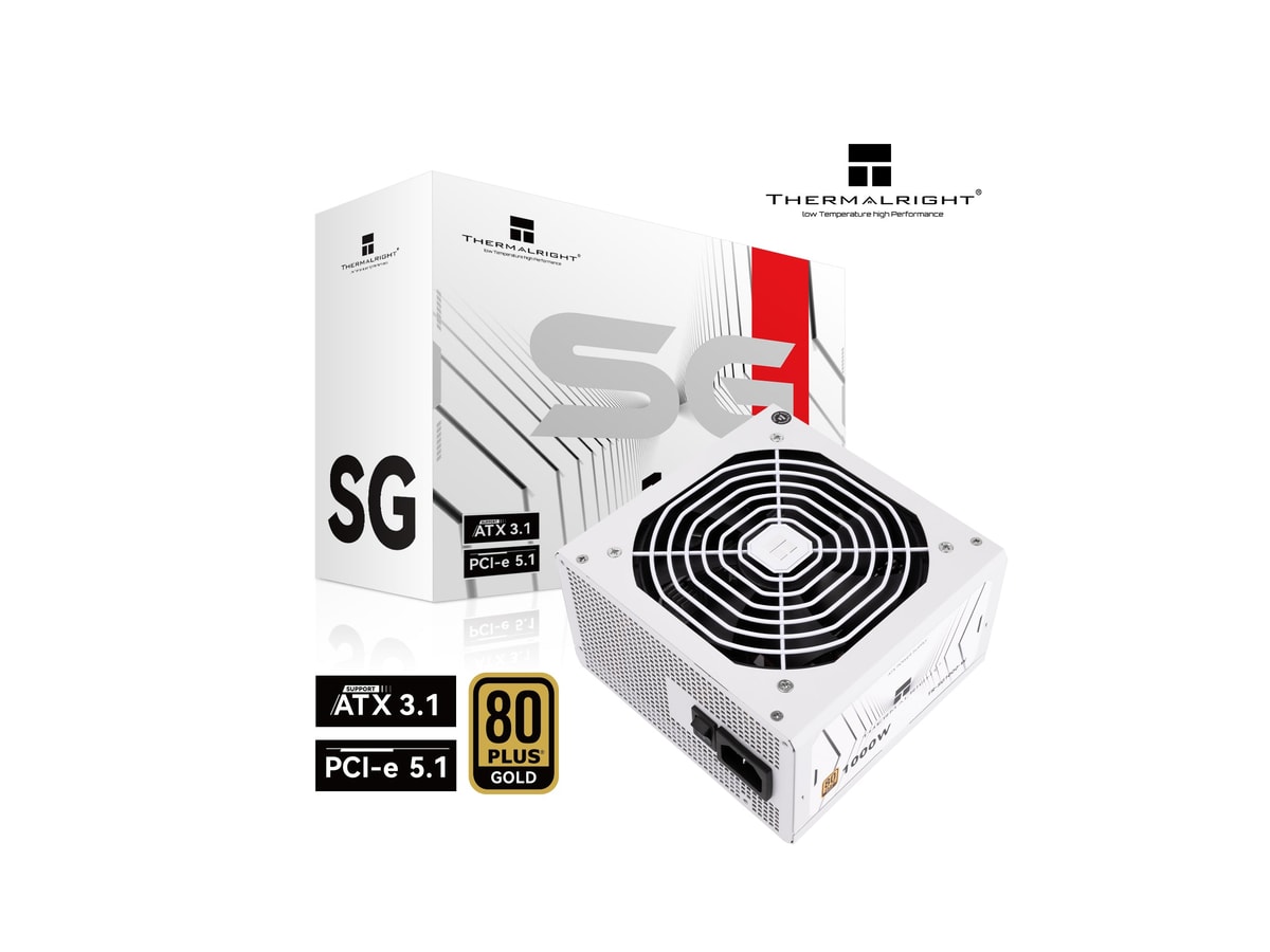 THERMALRIGHT 1000W ATX3.1 80+ GOLD Full-Modular White PSU (5YRS) TR-SG1000-W