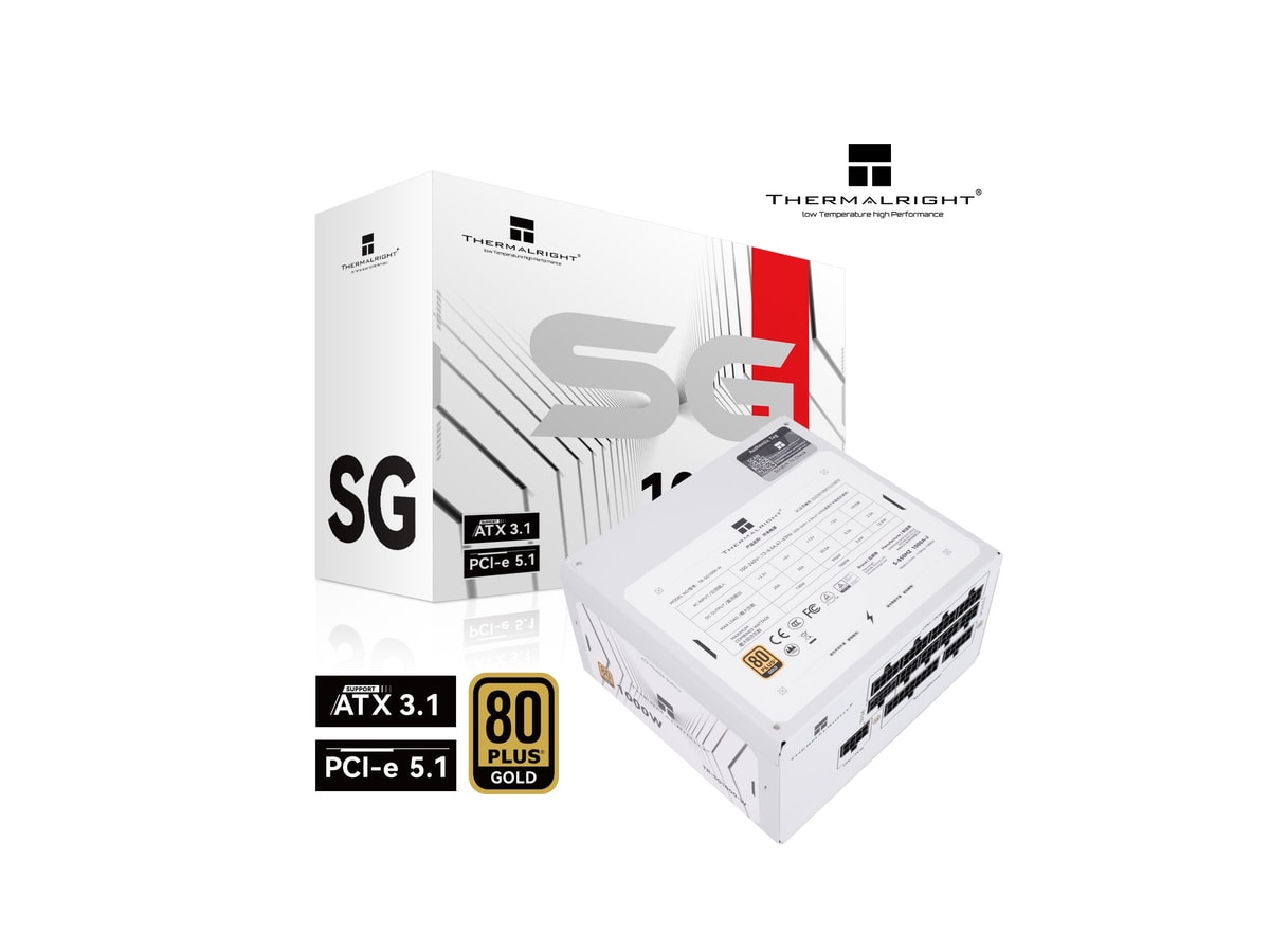 THERMALRIGHT 1000W ATX3.1 80+ GOLD Full-Modular White PSU (5YRS) TR-SG1000-W thumbnail 2