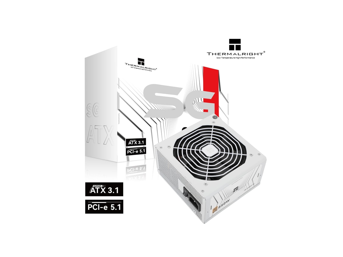 THERMALRIGHT 850W ATX3.1 80+ GOLD Full-Modular White PSU (5YRS) TR-SG850-W