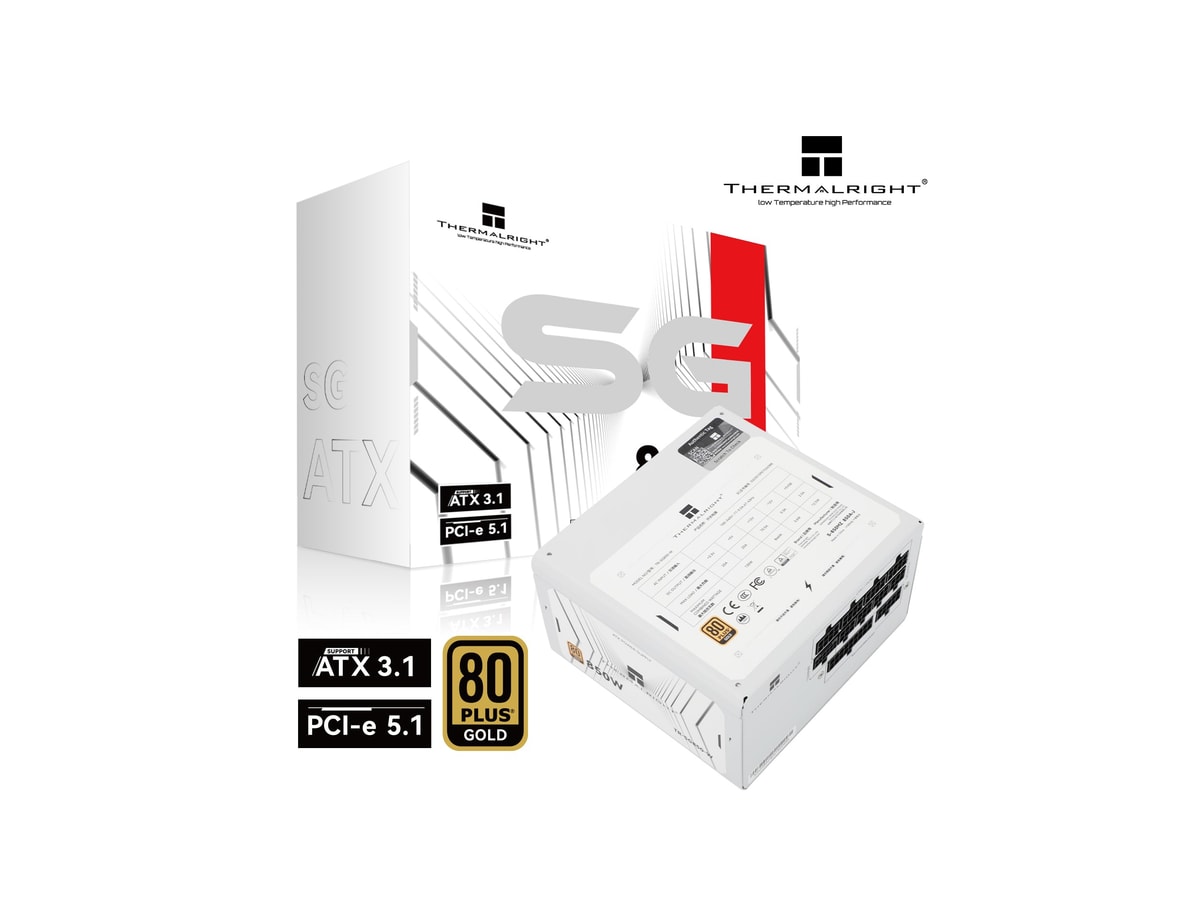 THERMALRIGHT 850W ATX3.1 80+ GOLD Full-Modular White PSU (5YRS) TR-SG850-W thumbnail 7