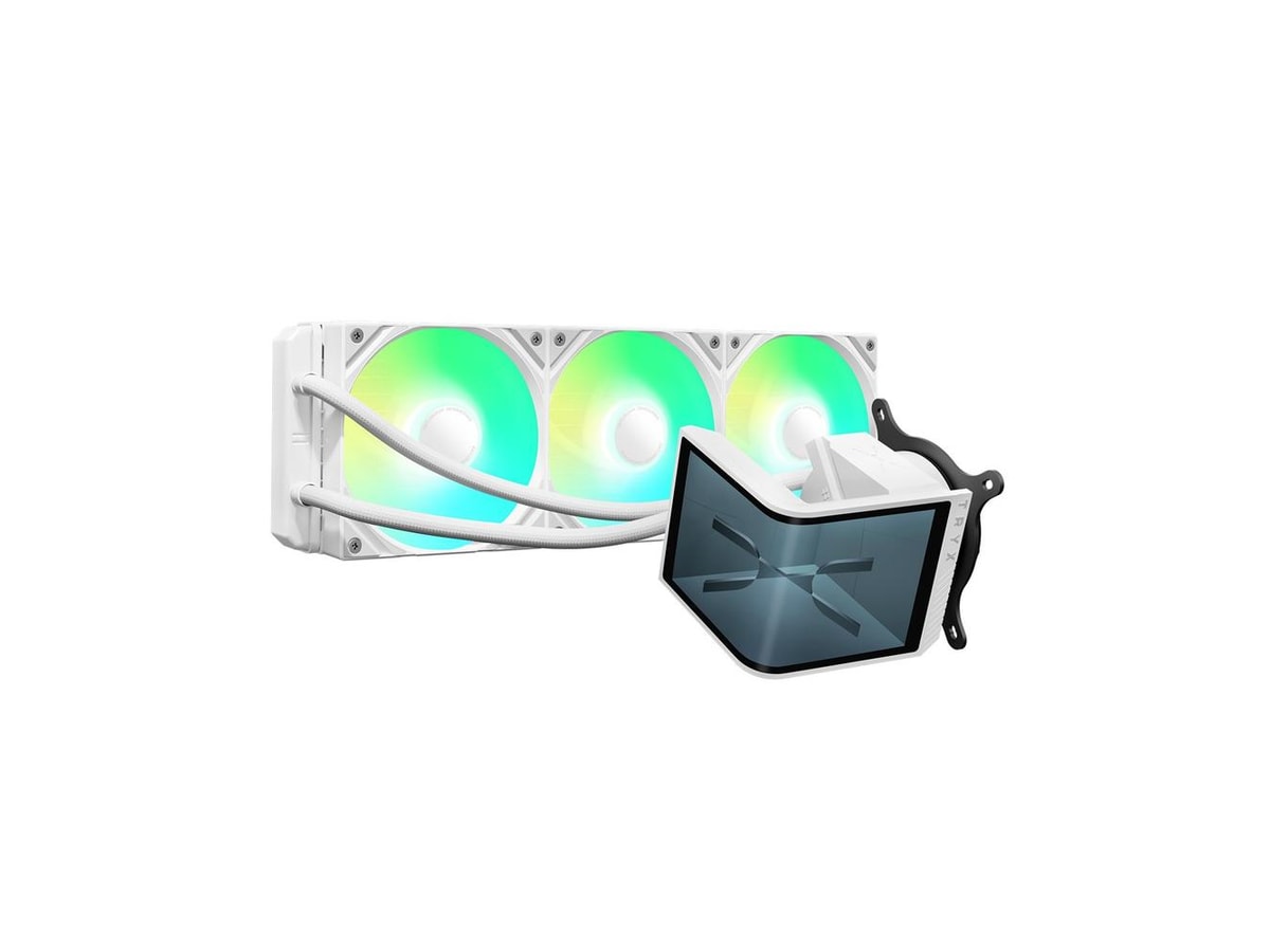 TRYX Panorama SE 360 ARGB Curved AMOLED All-in-one Liquid CPU Cooler - White