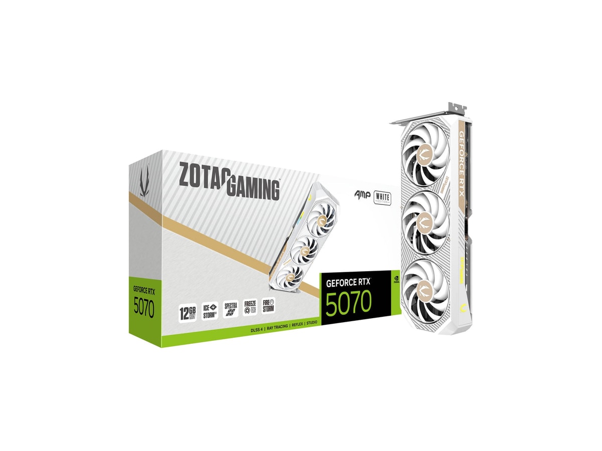 ZOTAC Gaming GeForce RTX 5070 AMP GDDR7 12GB White